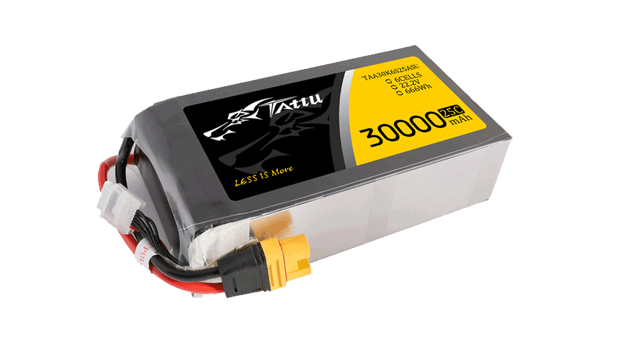 30000mAh 22.2V軟包無(wú)人機(jī)鋰電池 放電25C Tattu